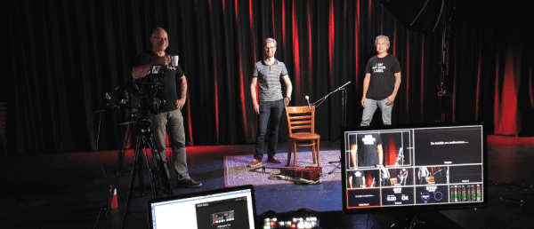 Livestream victor, jasper en robert. Foto Ron Slot